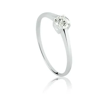 Anel de prata 950 - Solitário - 270643 Imagem