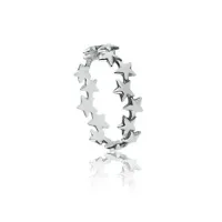 Anel estrelas prata 950 - 270416