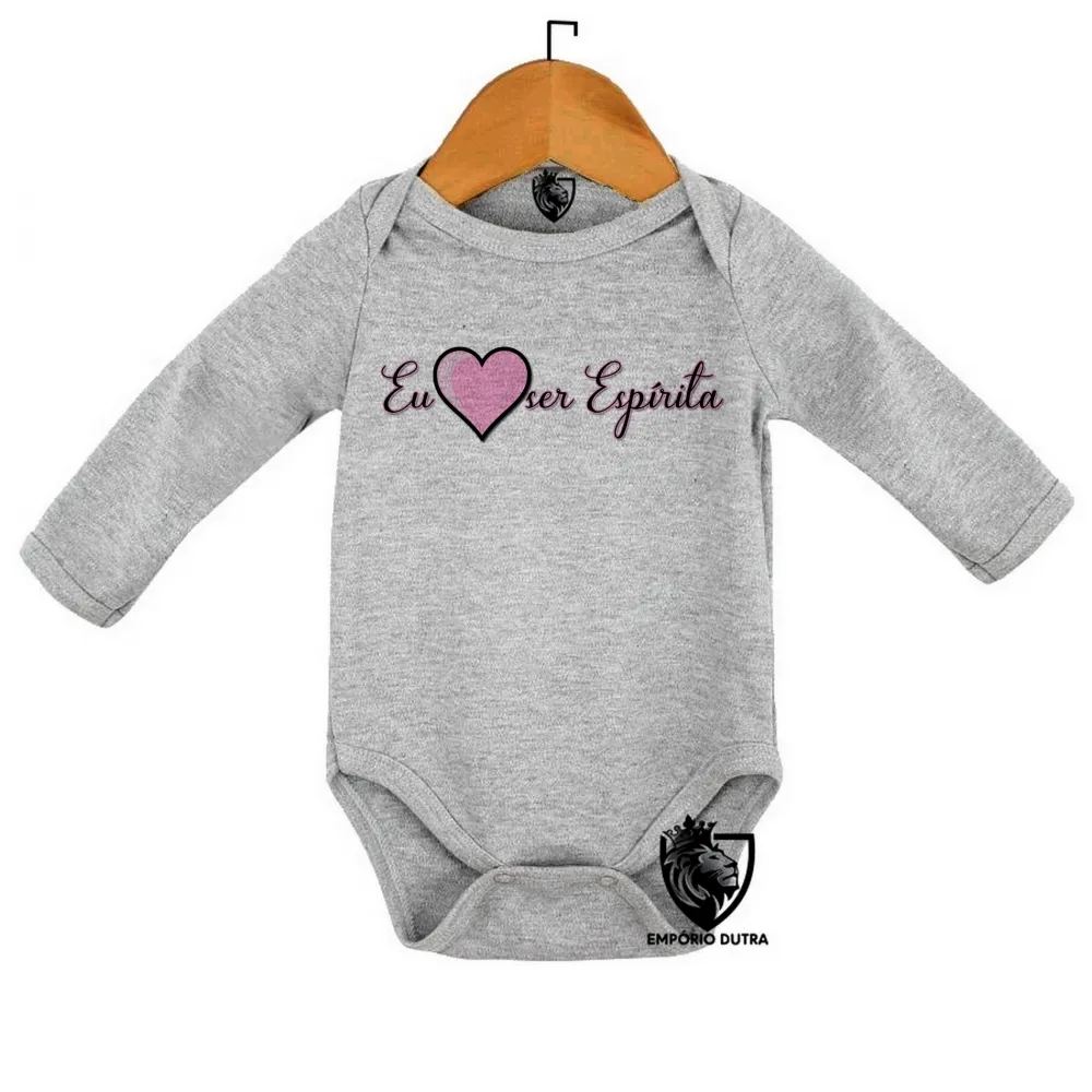 Body Bebê Infantil Eu amo ser Espírita Alan Kardec