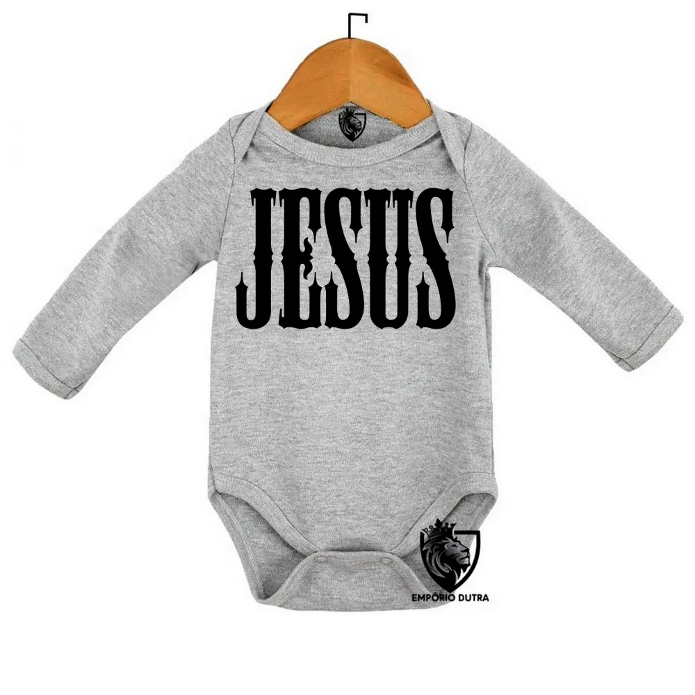 Body Bebê Infantil Jesus Cristo DEUS Cristão nosso Rei