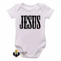 Body Bebê Infantil Jesus Cristo DEUS Cristão nosso Rei - Foto 3