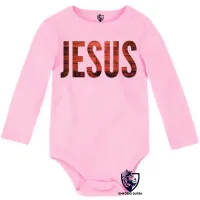 Body Bebê Infantil Jesus Cristo DEUS madeira YESHUA - Foto 4