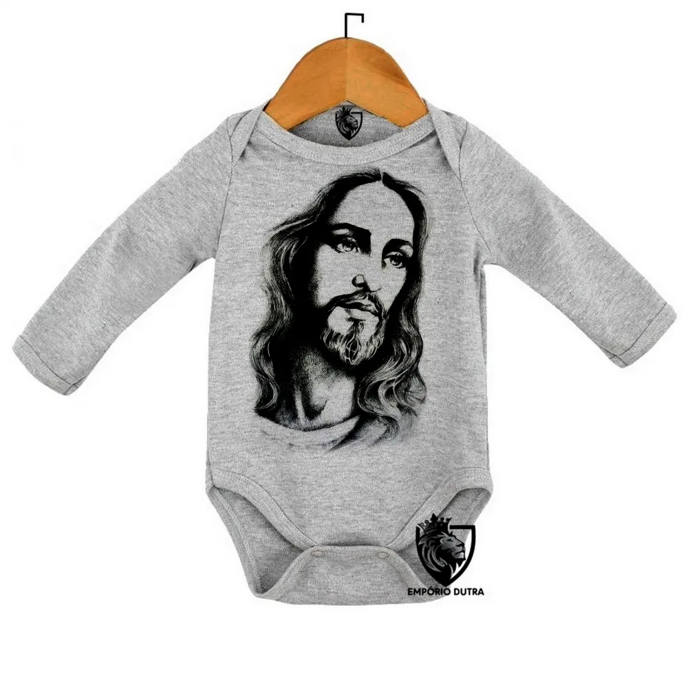 Body Bebê Infantil Jesus Cristo DEUS verdadeiro salvador Imagem