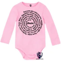 Body Bebê Infantil Pai Nosso oração JESUS CRISTO DEUS - Foto 4