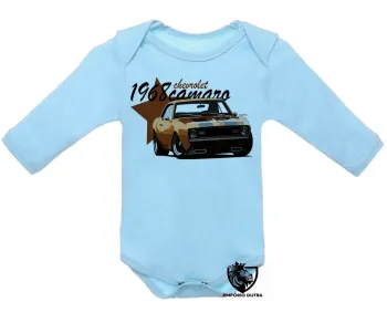 Body Bebê Infantil Camaro chevrolet GM v8 muscle car - Foto 2