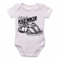 Body Bebê Infantil Fusca carro volkswagen vintage - Foto 2