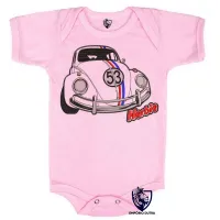 Body Bebê Infantil Herbie Fusca Volkswagen - Foto 4