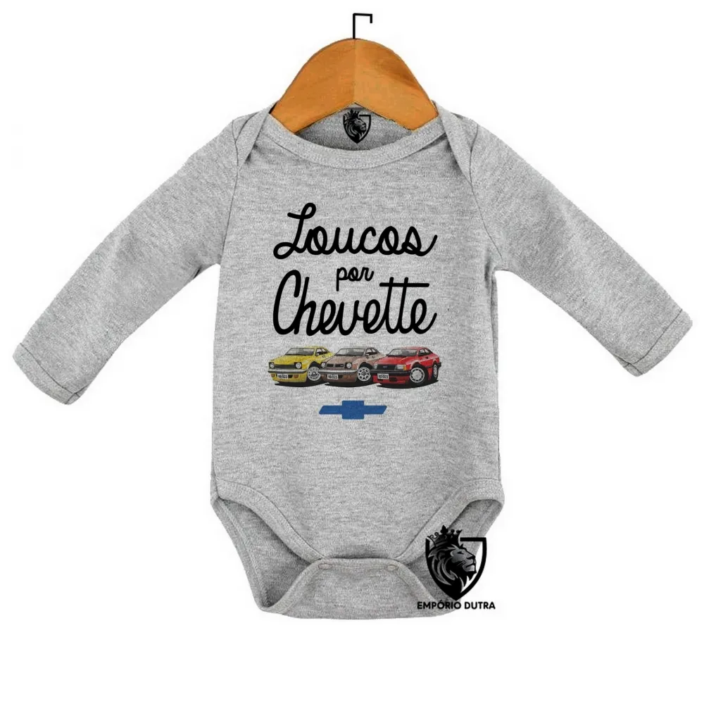 Body Bebê Infantil Loucos por Chevette carro GM chevrolet