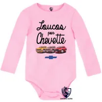 Body Bebê Infantil Loucos por Chevette carro GM chevrolet - Foto 4