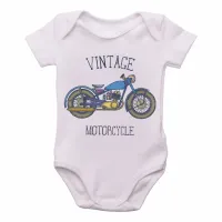 Body Bebê Infantil Moto vintage motoqueiro harley davidson - Foto 2