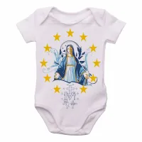 Body Bebê Infantil Nossa Senhora das Graças santa JESUS Mãe - Foto 2
