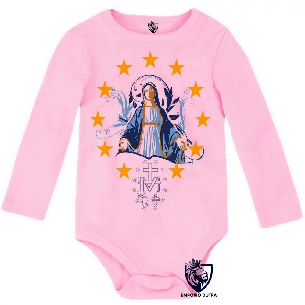 Empório Dutra Body Bebê Infantil Nossa Senhora das Graças santa