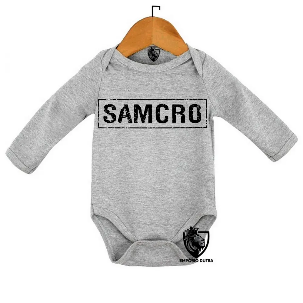 Body Bebê Infantil Samcro sons Moto Harley Imagem