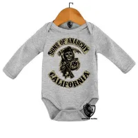 Body Bebê Infantil Samcro sons Moto Harley - Foto 2