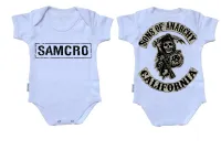 Body Bebê Infantil Samcro sons Moto Harley - Foto 5