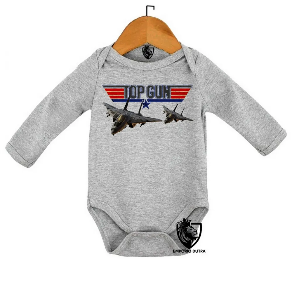 Body Bebê Infantil Caça Avião a jato Aeronautica Imagem