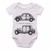 Body Bebê Infantil carro antigo fusca ford vintage - Foto 2