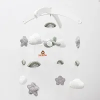 Móbile Avião  - Arco-Íris + Nuvens + Estrelas