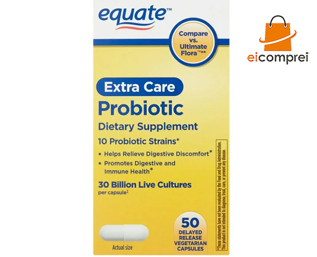 Probiotic Equate Extra Care 30billion 10strains 50caps Eua