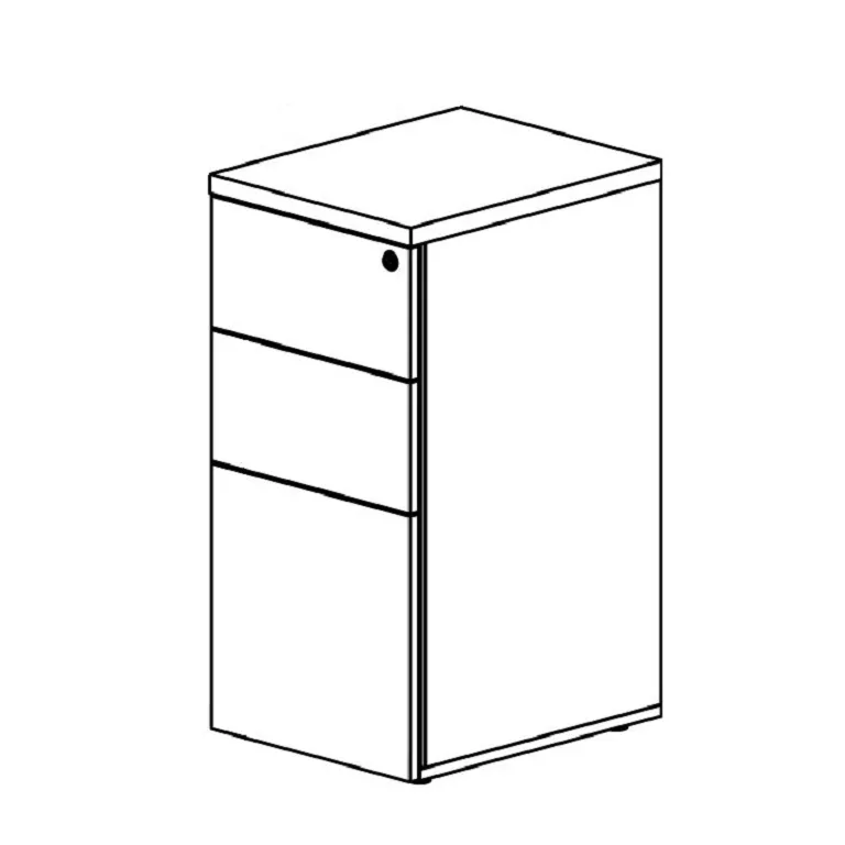 Gaveteiro Pedestal 2 gavetas e 1 Pasta Suspensa Concept  Imagem