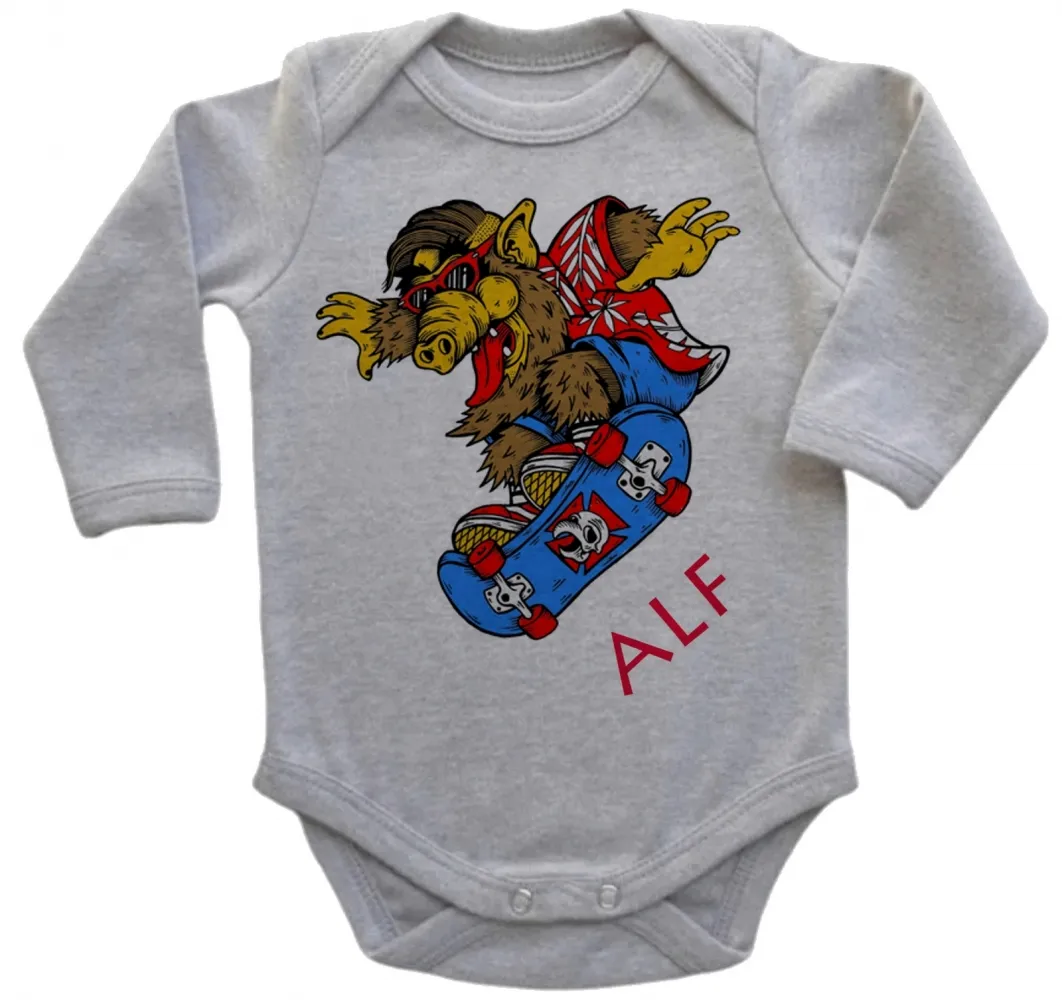 Body Bebê Infantil ALF skate et teimoso alien Imagem