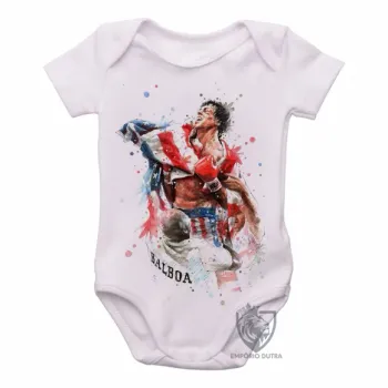 Body Bebê Infantil Balboa Rocky Estados Unidos - Foto 2