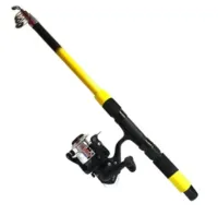 Kit Vara de Pesca Color 1,70m + Molinete+ Linha+ Brinde - Foto 2