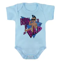 Body Bebê Infantil Born to be bad Arnold schwarzenegger  - Foto 2