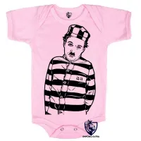 Body Bebê Infantil charlie chaplin ator antigo preso prisão - Foto 2