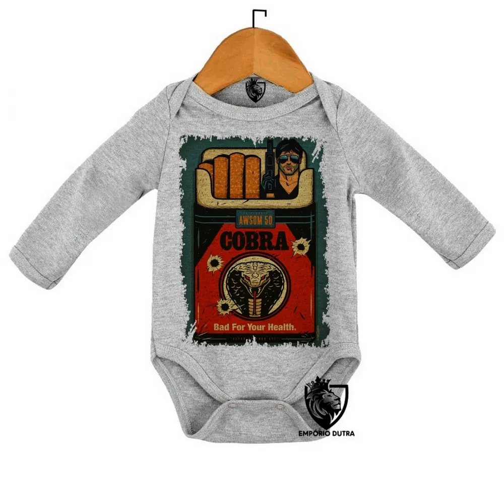 Body Bebê Infantil Cobra sylvester stallone Imagem