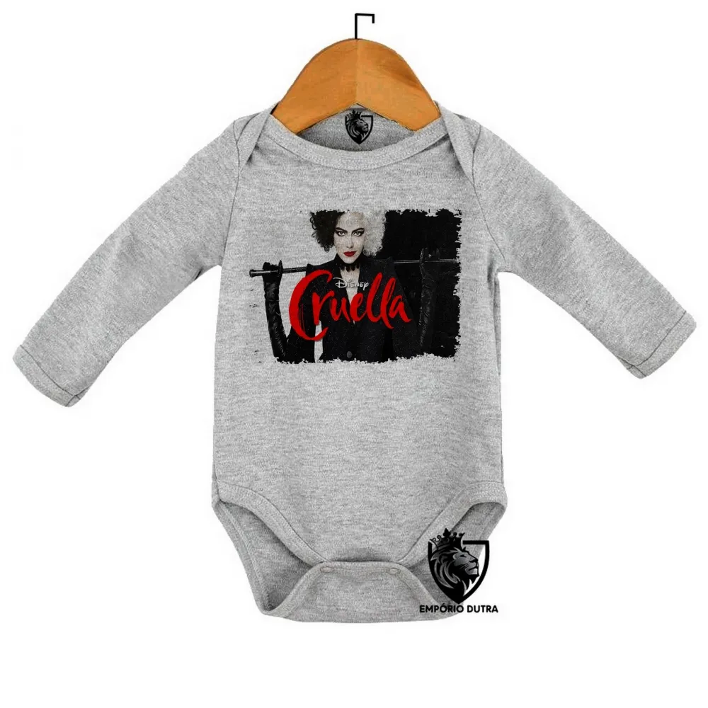 Body Bebê Infantil Cruella De Vil 101 dalmatas