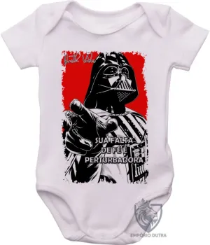 Body Bebê Infantil Darth Vader fé Star Wars - Foto 2