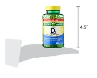 Vitamina D3 50 Mcg 2000iu Spring Valley 400 Softgels Eua + FRETE GRÁTIS - Foto 7