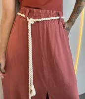 SAIA MIDI COM CORDÃO - GOIABA - Foto 2