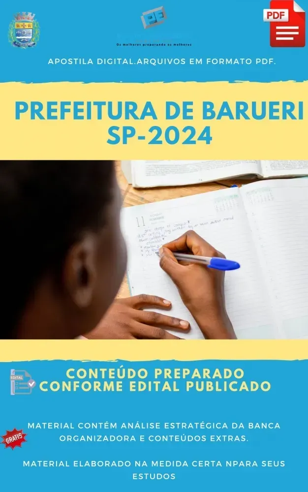 Apostila Pref Barueri SP Fiscal Municipal 2024