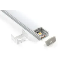 Perfil de LED Embutir Alumínio Branco 12x10 2 metros - Foto 3