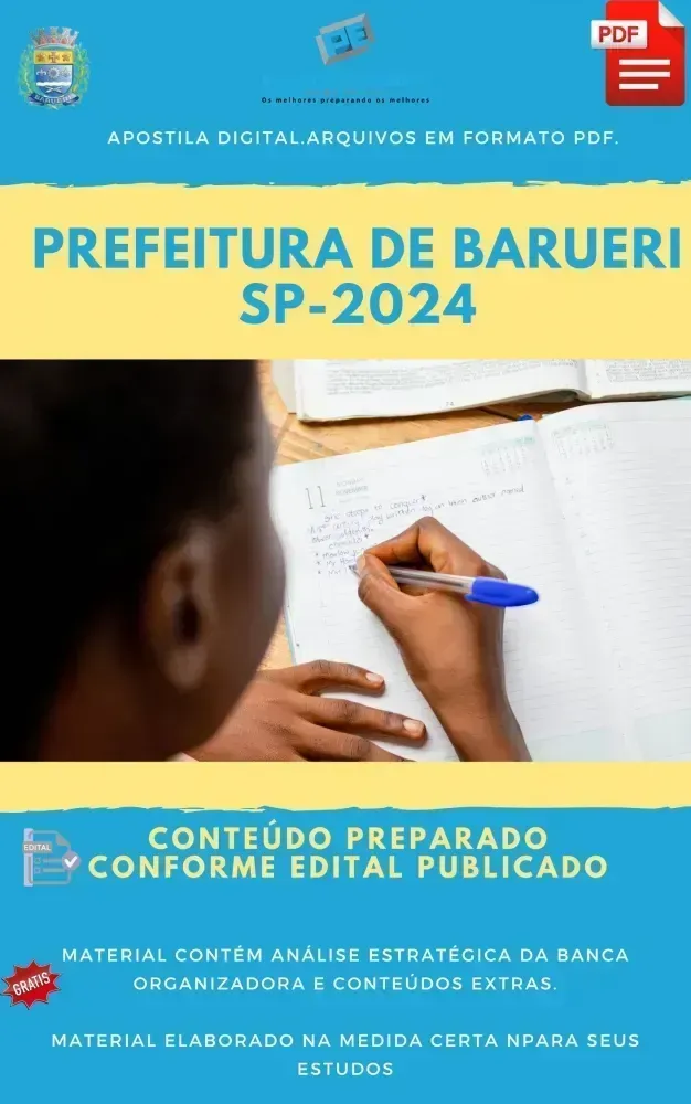 Apostila Pref Barueri SP Assistente Social 2024 Imagem
