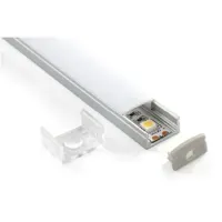 Perfil de LED Embutir Alumínio Branco 17x07 3 metros - Foto 3