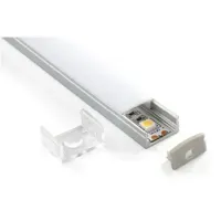 Perfil de LED Embutir Alumínio Branco 17x07 2 metros - Foto 6