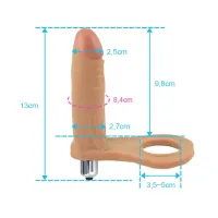 ANEL COMPANHEIRO COM VIBRO AMIGÃO 11 X 2,7CM - COR BEGE.                                                          LIBYSEXSHOP - Foto 2