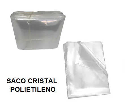 Saco Plástico Virgem 15x25x0,06  c/5kg