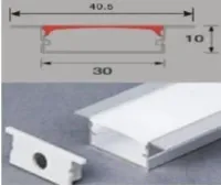 Perfil de LED Embutir Alumínio Branco 30x10 2 metros - Foto 2