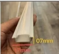 Perfil de LED Embutir Alumínio Branco 17x07 1 metros