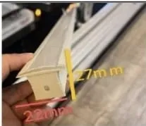 Perfil de LED Embutir Alumínio Branco 22x27 2 metros
