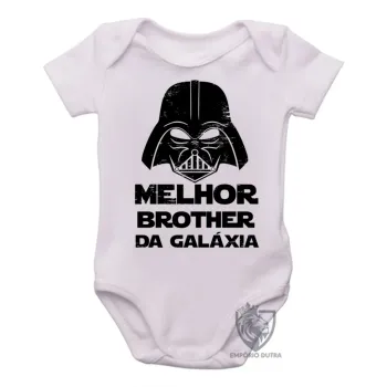 Body Bebê Infantil darth vader melhor irmão brother galaxia star wars - Foto 2