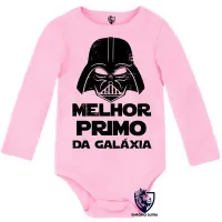Body Bebê Infantil darth vader melhor primo galaxia star wars - Foto 4