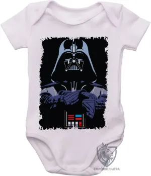 Body Bebê Infantil Darth Vader preto - Foto 2