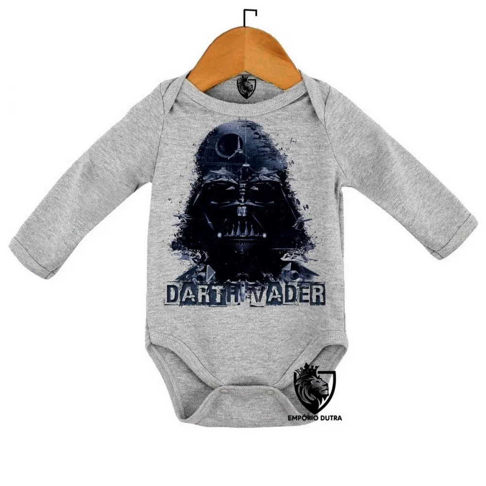 Body Bebê Infantil Darth Vader star wars vilão Imagem