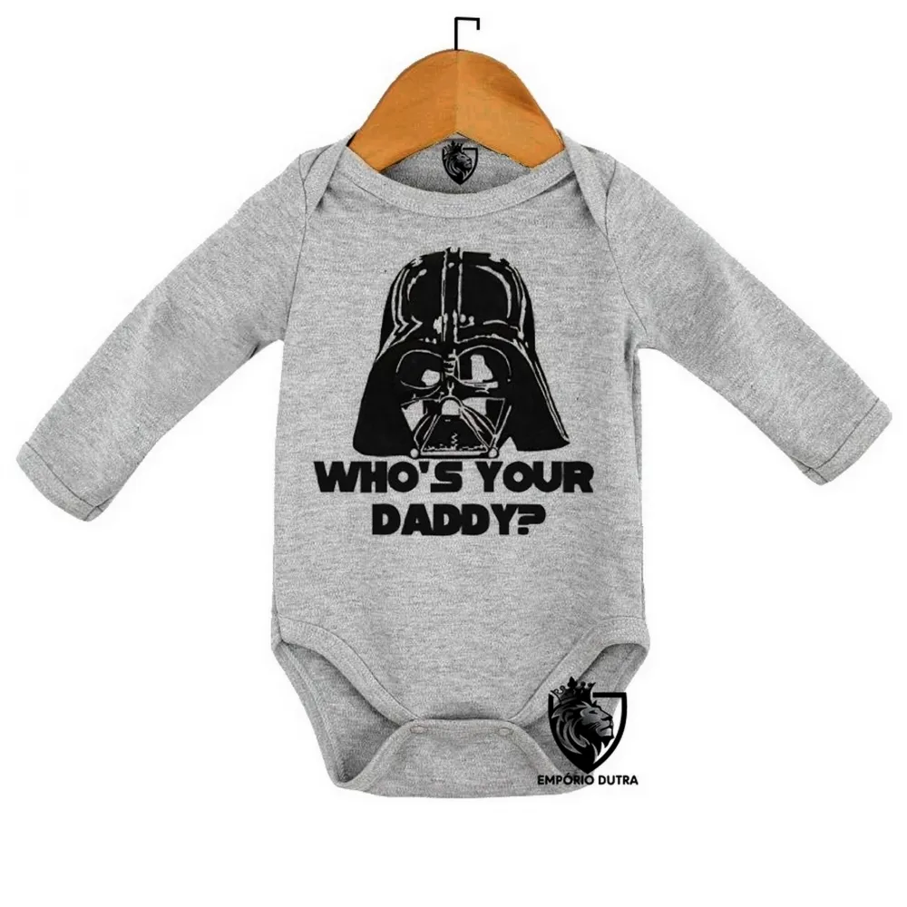 Body Bebê Infantil Darth vader daddy Pai Papai