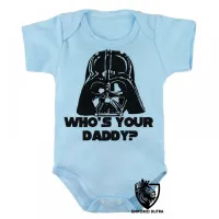 Body Bebê Infantil Darth vader daddy Pai Papai - Foto 3